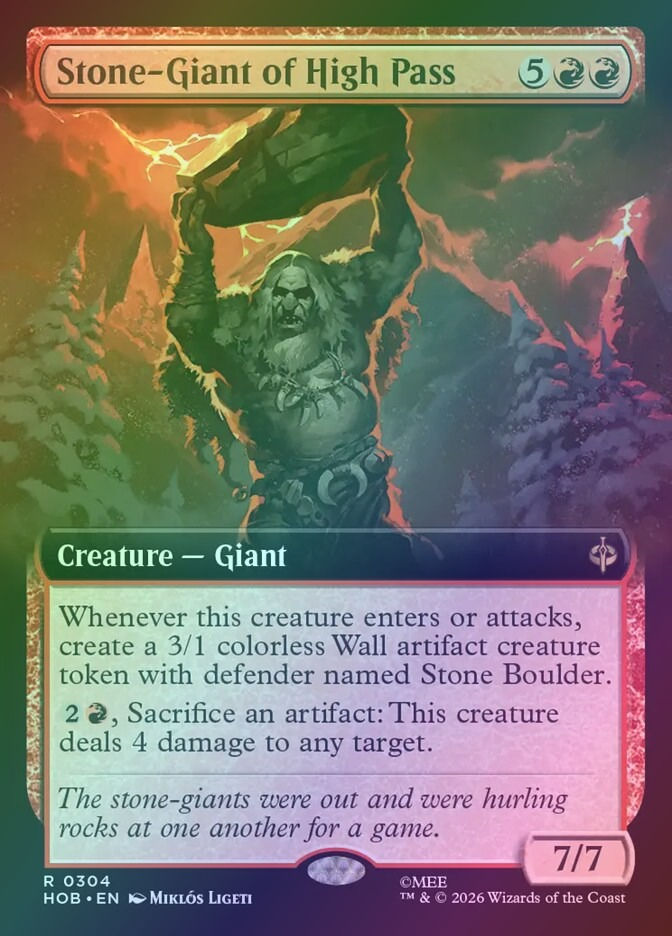 Stone-Giant of High Pass (HOB) (304) / Extended Art / Foil