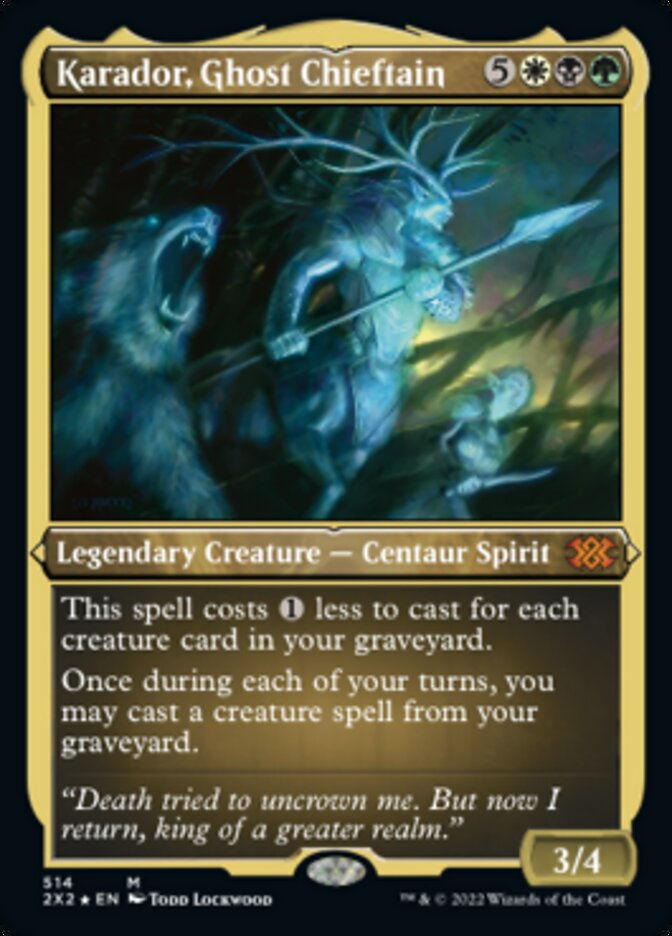 Karador, Ghost Chieftain (2X2) / Etched Foil