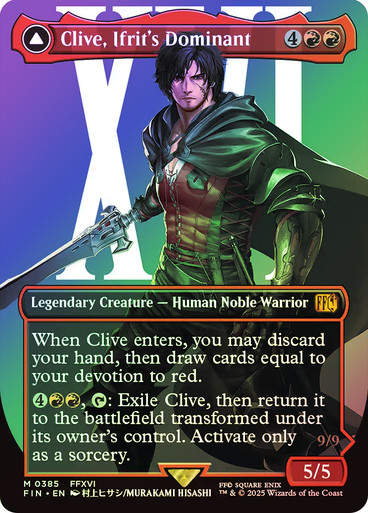 Clive, Ifrit's Dominant // (FIN) (385) / Borderless / Foil