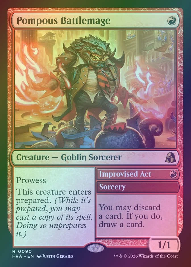Pompous Battlemage // Improvised Act (FRA) (90) / Foil