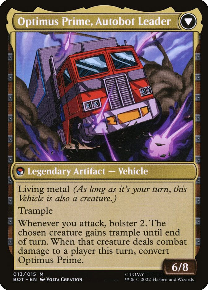 Optimus Prime, Hero // Optimus Prime, Autobot Leader (BOT) (13) — cara 2 de 2
