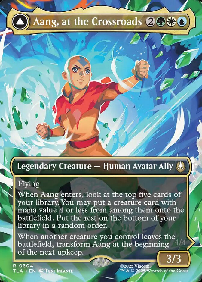Aang, at the Crossroads // Aang, Destined Savior (TLA) (304) / Borderless — cara 1 de 2