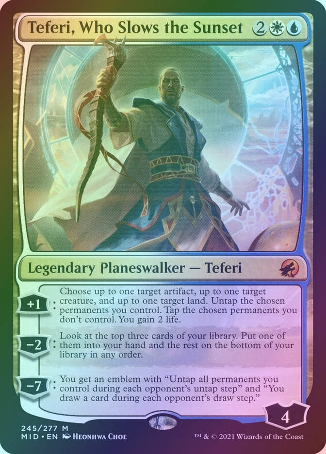 Teferi, Who Slows the Sunset (MID) (245) / Foil