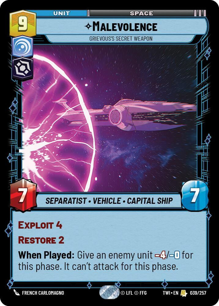 Malevolence - Grievous’s Secret Weapon (TWI) (039/257) / Foil