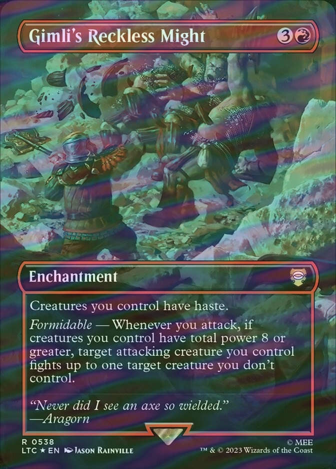 Gimli's Reckless Might (LTC) (538) / Borderless / Surge Foil