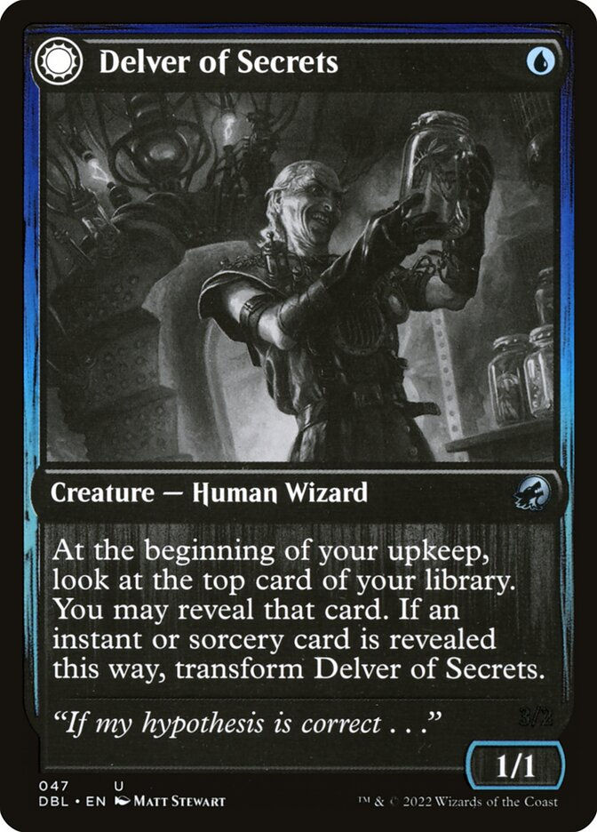 Delver of Secrets // Insectile Aberration (DBL) (47) — cara 1 de 2