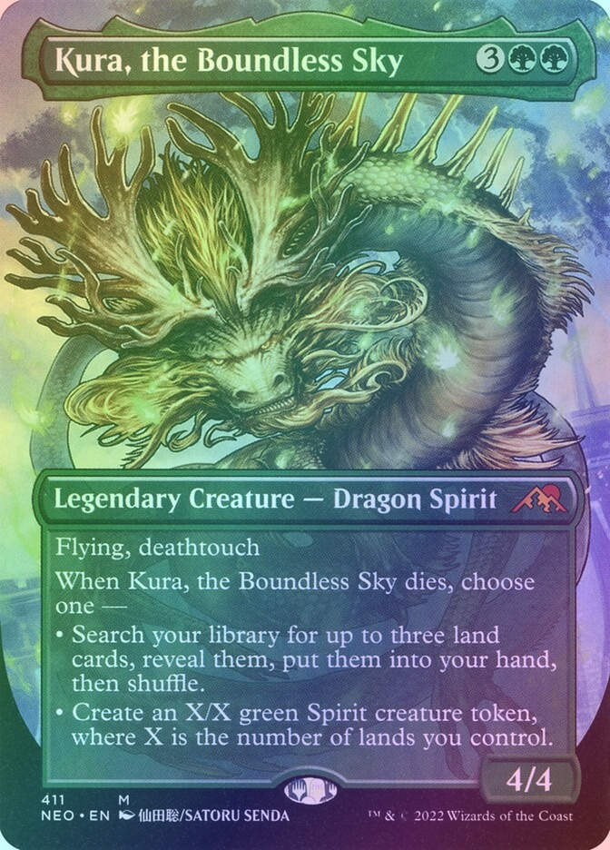 Kura, the Boundless Sky (NEO) (411) / Borderless / Foil