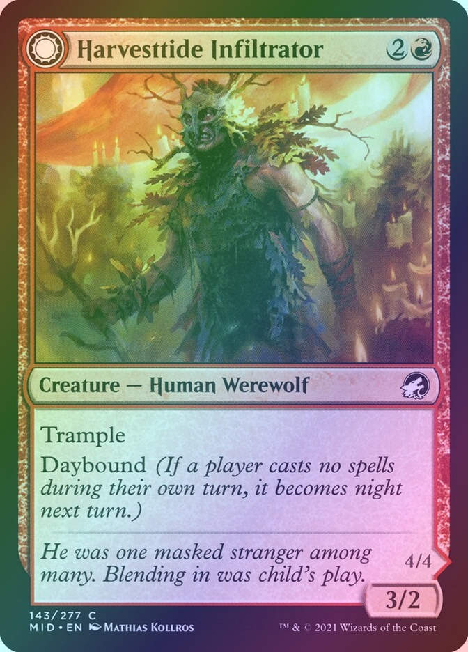 Harvesttide Infiltrator // Harvesttide Assailant (MID) (143) / Foil