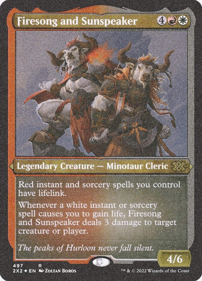 Firesong and Sunspeaker (2X2) (497) / Foil Etched