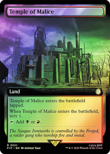 Temple of Malice (pip) (521) / Extended Art Foil