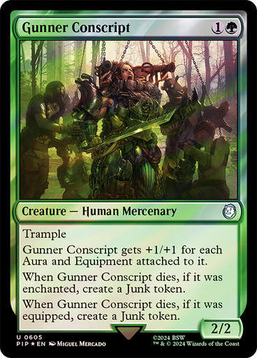 Gunner Conscript (pip) (605) / Surge Foil