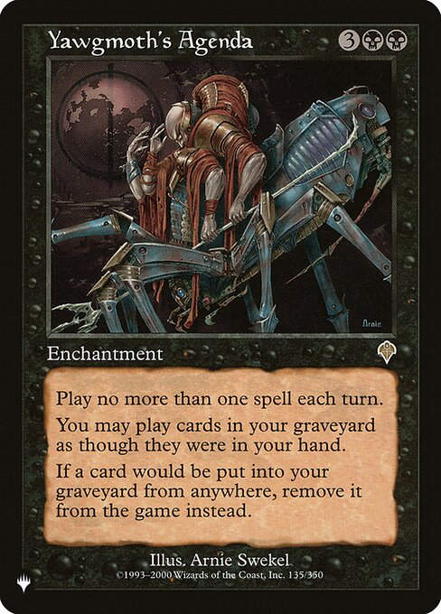 Yawgmoth's Agenda (PLST) (INV-135)