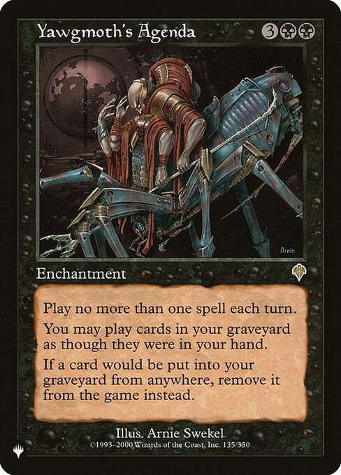 Yawgmoth's Agenda (PLST) (INV-135)