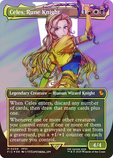 Celes, Rune Knight (FIC) (209) / Borderless / Surge Foil
