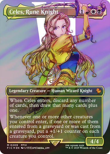Celes, Rune Knight (FIC) (209) / Borderless / Surge Foil