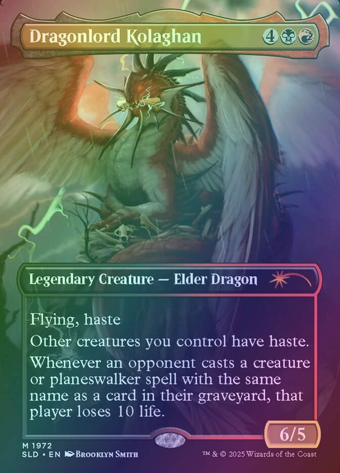 Dragonlord Kolaghan // Dragonlord Kolaghan (SLD) (1972) / Borderless / Foil