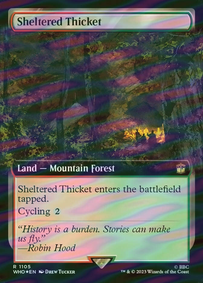 Sheltered Thicket (WHO) (1105) / Extended Art / Surge Foil