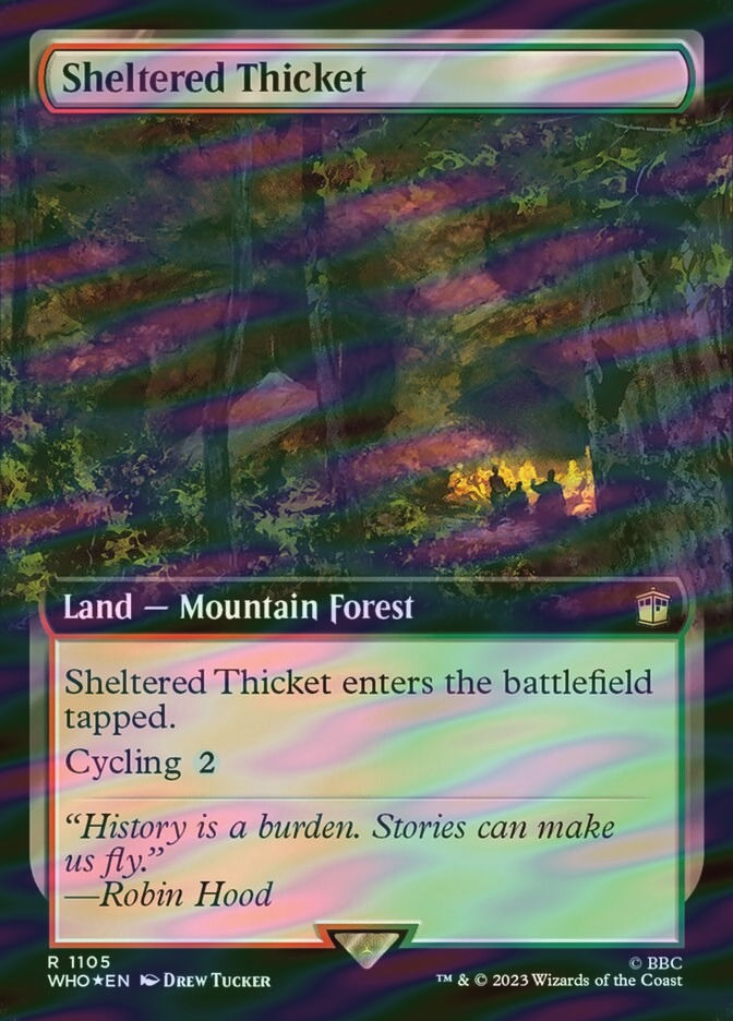 Sheltered Thicket (WHO) (1105) / Extended Art / Surge Foil