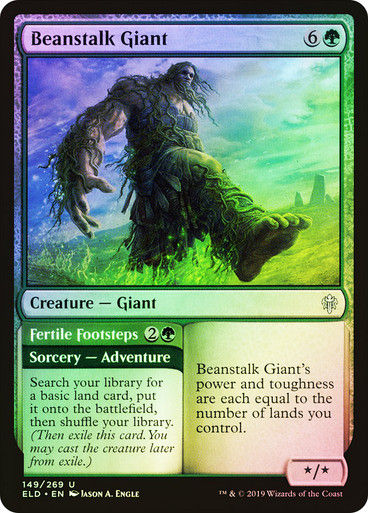 Beanstalk Giant // Fertile Footsteps (ELD) (149) / Foil
