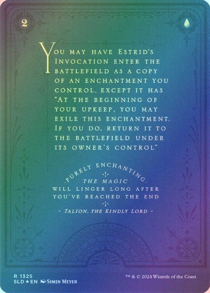 Estrid's Invocation // Estrid's Invocation (SLD) (1325) / Borderless / Foil — cara 2 de 2