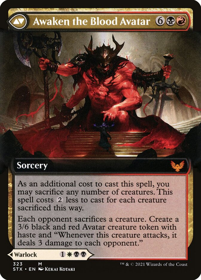 Extus, Oriq Overlord // Awaken the Blood Avatar (STX) (323) — cara 2 de 2