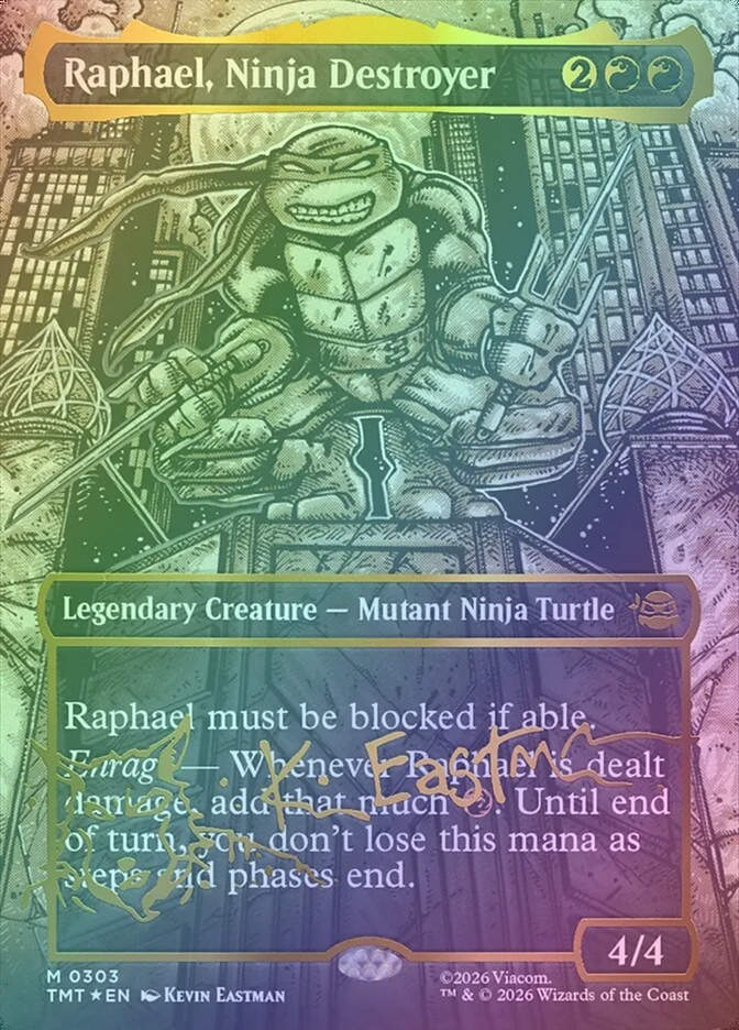 Raphael, Ninja Destroyer (TMT) (303) / Borderless / Foil
