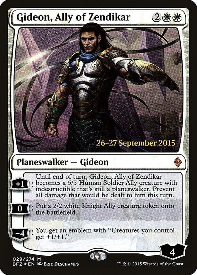 Gideon, Ally of Zendikar (PBFZ) (29s) / Foil