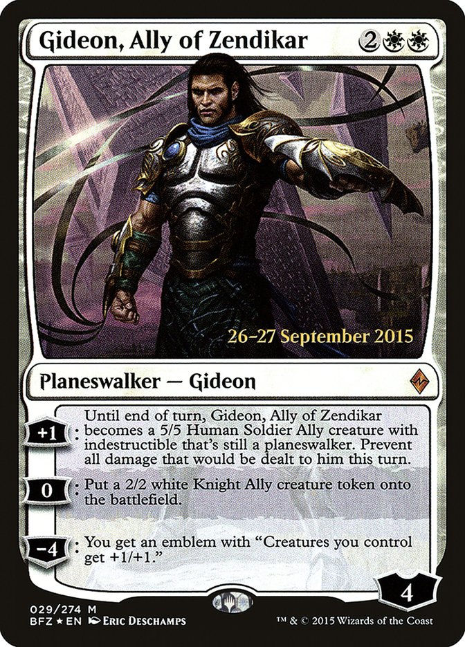 Gideon, Ally of Zendikar (PBFZ) (29s) / Foil
