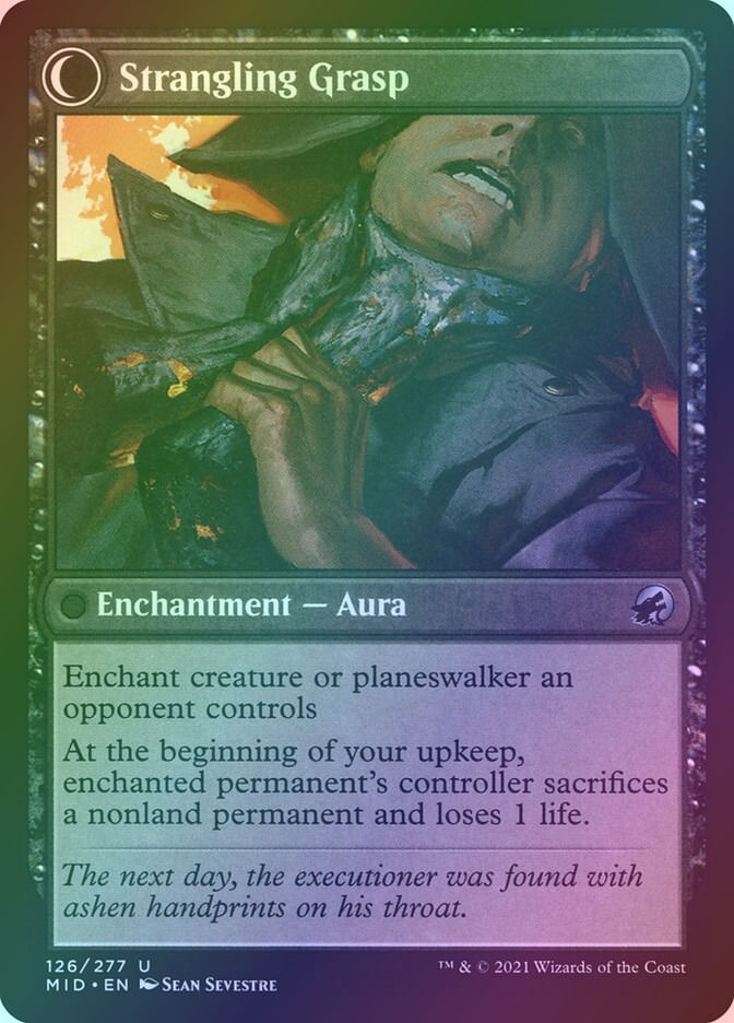 Vengeful Strangler // Strangling Grasp (MID) (126) / Foil — cara 2 de 2