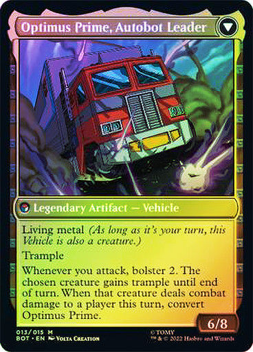 Optimus Prime, Hero // Optimus Prime, Autobot Leader (BOT) (13) / Foil — cara 2 de 2