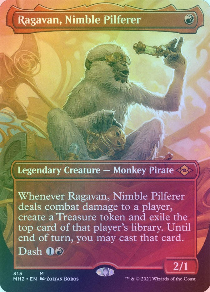 Ragavan, Nimble Pilferer (MH2) (315) / Borderless / Foil