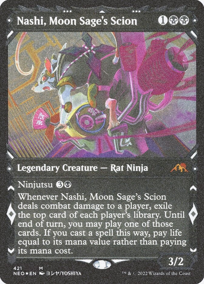 Nashi, Moon Sage's Scion (NEO) (421) / Showcase / Foil Etched
