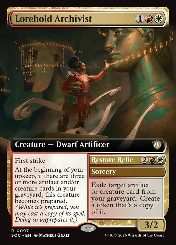 Lorehold Archivist // Restore Relic (SOC) (97) / Extended Art