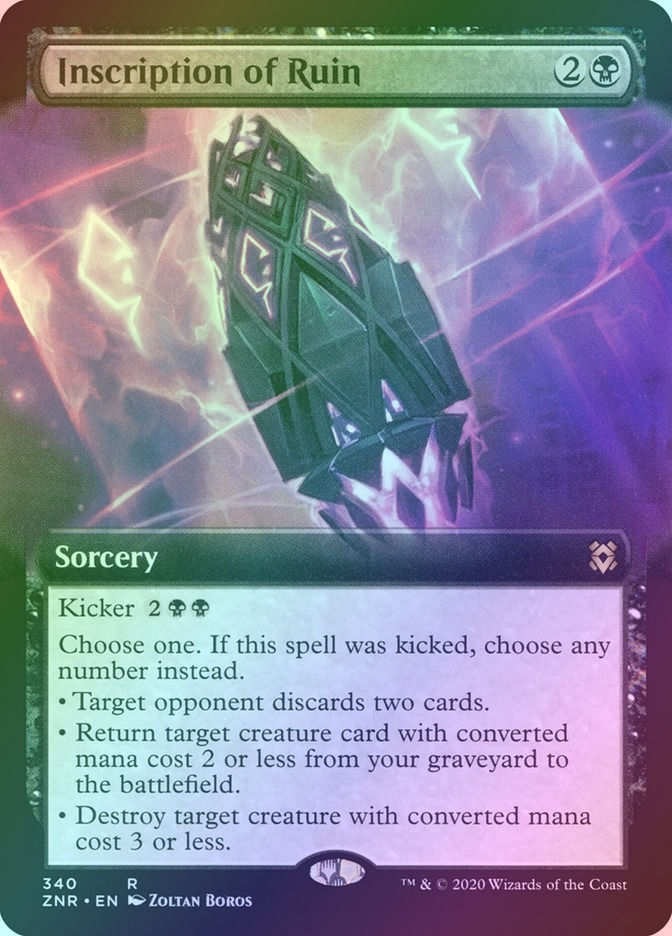 Inscription of Ruin (ZNR) (340) / Extended Art / Foil