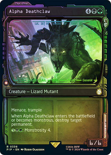 Alpha Deathclaw (pip) (336) / Showcase Foil