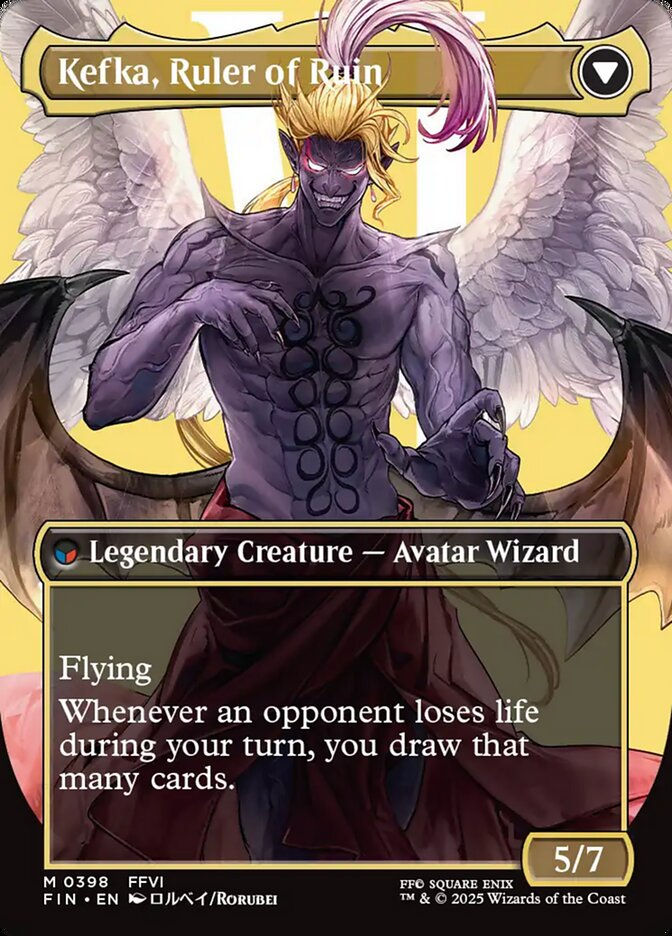 Kefka, Court Mage // Kefka, Ruler of Ruin (FIN) (398) / Borderless — cara 2 de 2