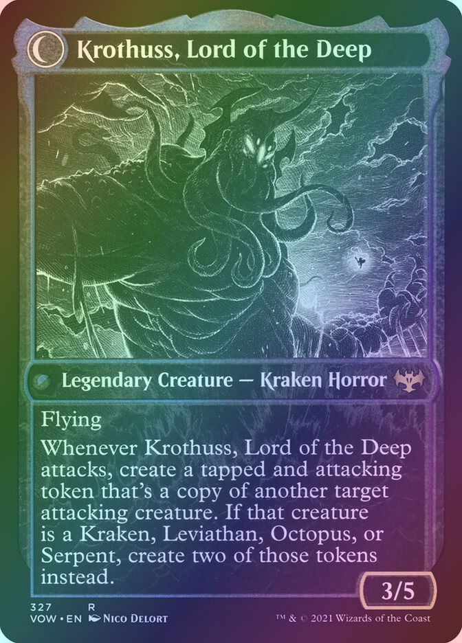 Runo Stromkirk // Krothuss, Lord of the Deep (VOW) (327) / Showcase / Foil — cara 2 de 2