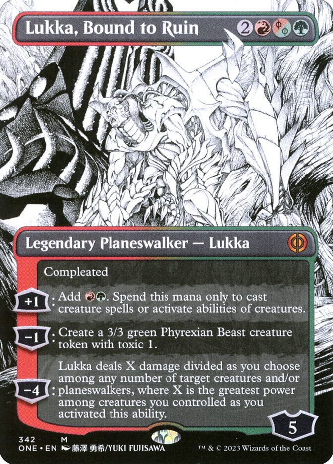 Lukka, Bound to Ruin (ONE) (342) / Borderless / Showcase