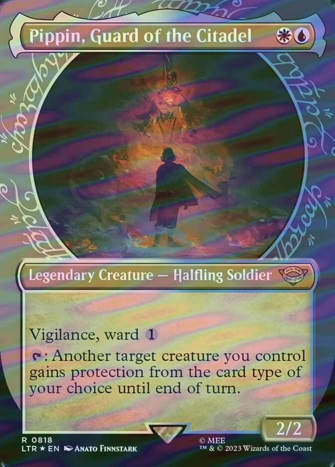 Pippin, Guard of the Citadel (LTR) (818) / Borderless / Showcase / Surge Foil