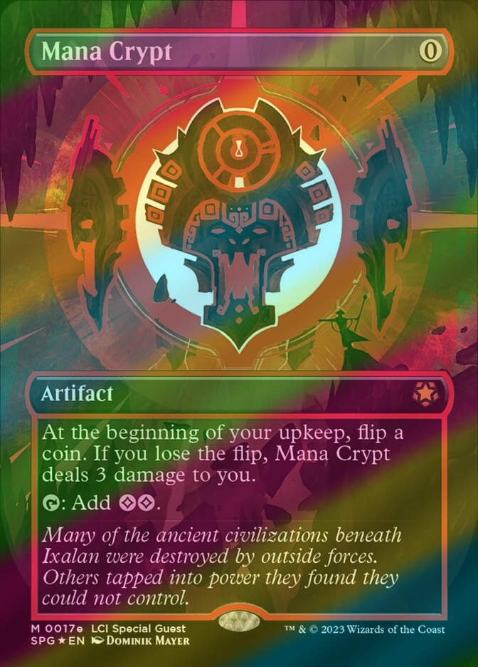 Mana Crypt (SPG) (17e) / Borderless / Neon Ink Foil