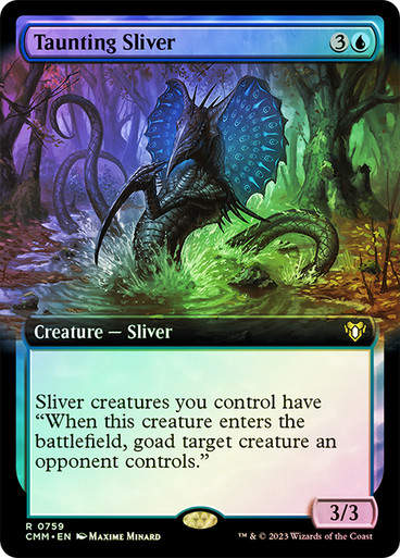 Taunting Sliver (cmm) / Extended Art / Foil