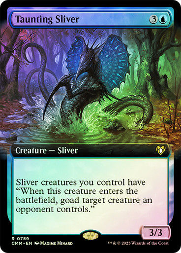 Taunting Sliver (cmm) / Extended Art / Foil