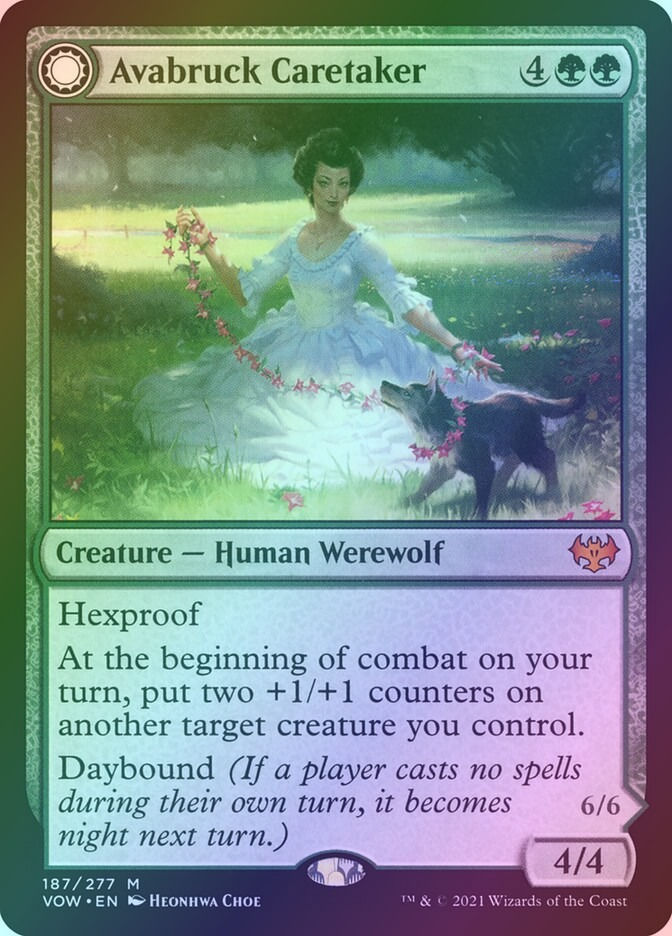 Avabruck Caretaker // Hollowhenge Huntmaster (VOW) (187) / Foil — cara 1 de 2