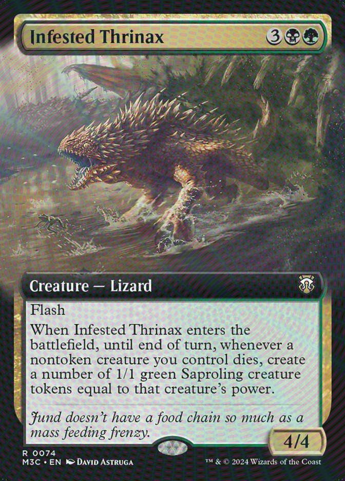 Infested Thrinax (M3C) (74) / Extended Art / Ripple Foil