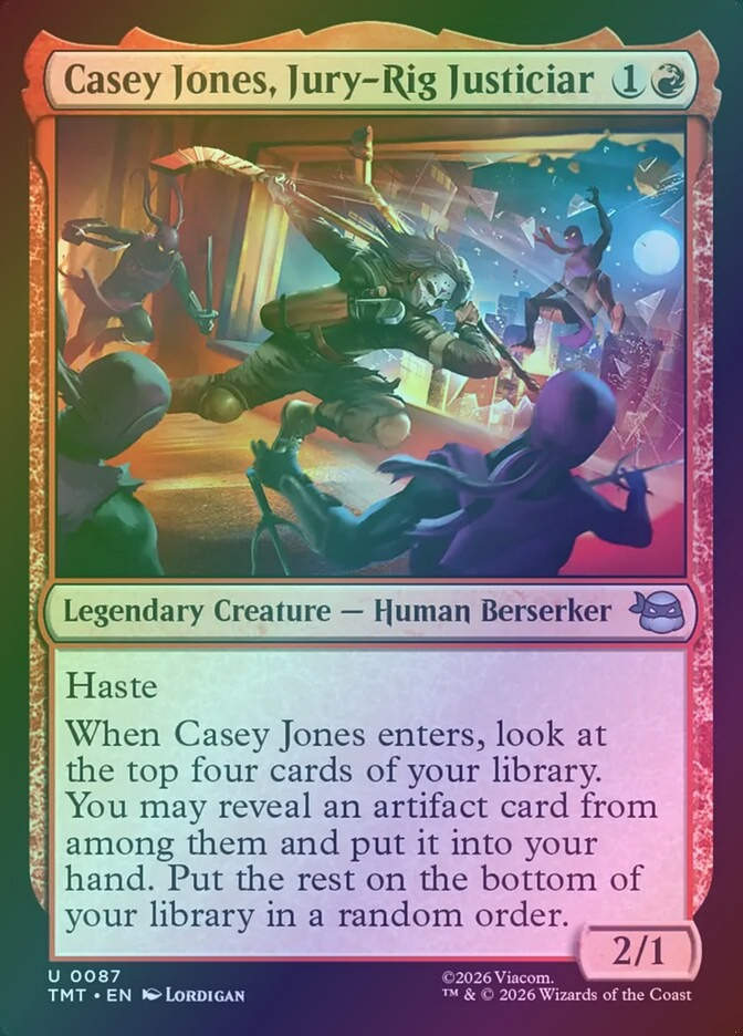 Casey Jones, Jury-Rig Justiciar (TMT) (87) / Foil