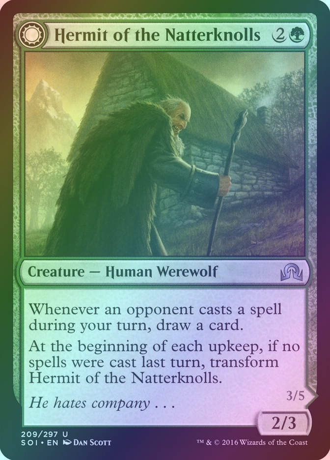 Hermit of the Natterknolls // Lone Wolf of the Natterknolls (SOI) (209) / Foil