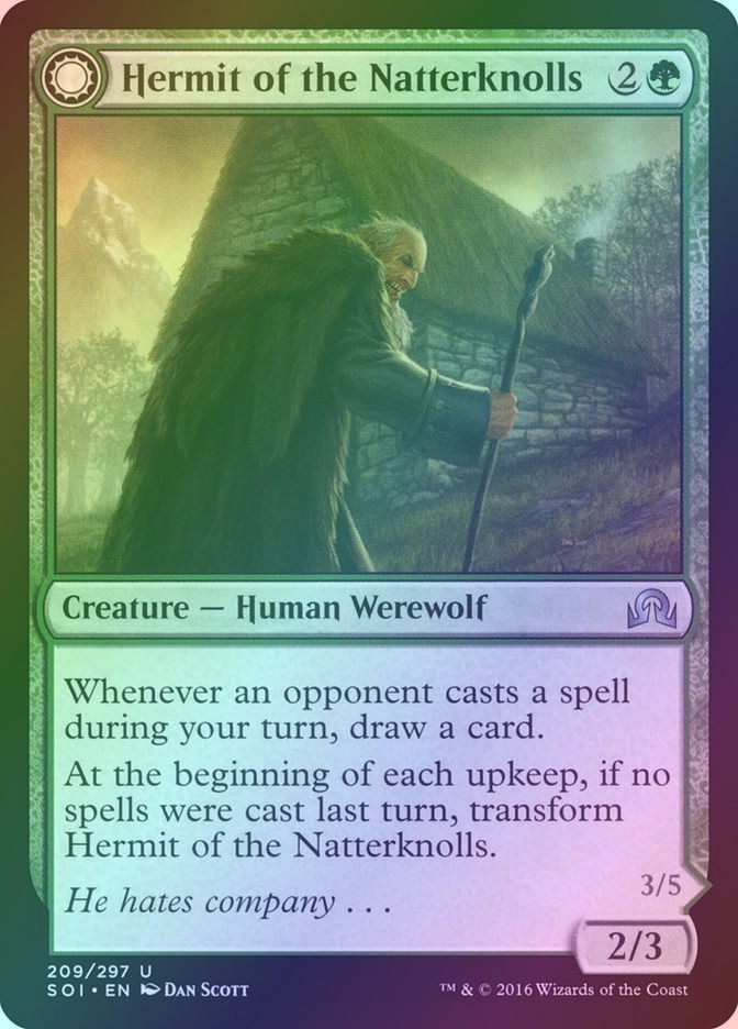 Hermit of the Natterknolls // Lone Wolf of the Natterknolls (SOI) (209) / Foil — cara 1 de 2