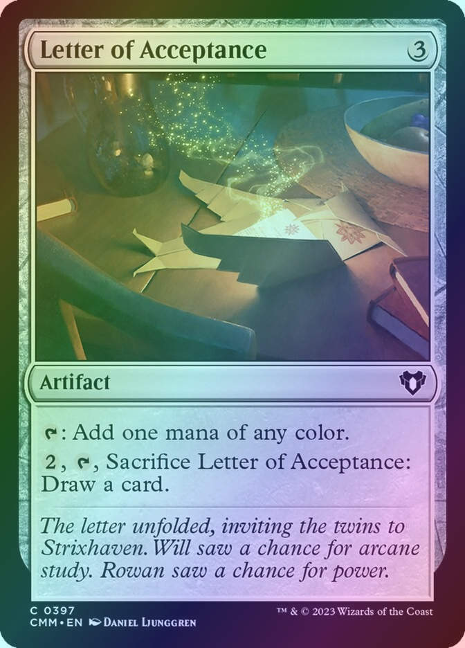Letter of Acceptance (CMM) (397) / Foil