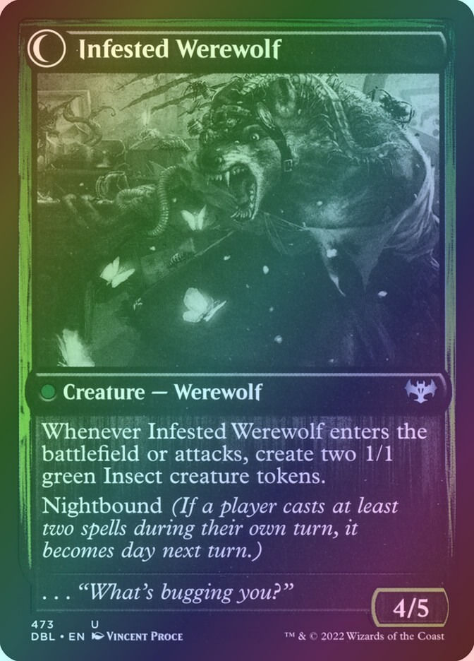 Infestation Expert // Infested Werewolf (DBL) (473) / Foil — cara 2 de 2