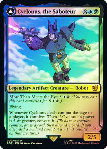 Cyclonus, the Saboteur // Cyclonus, Cybertronian Fighter (BOT) (9) / Foil — cara 1 de 2